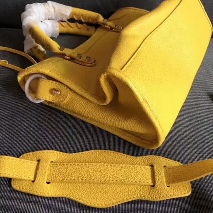 BALENCIAG巴黎世家 機車包 30cm原版山羊皮配金邊 手提肩背斜挎包  BL1367